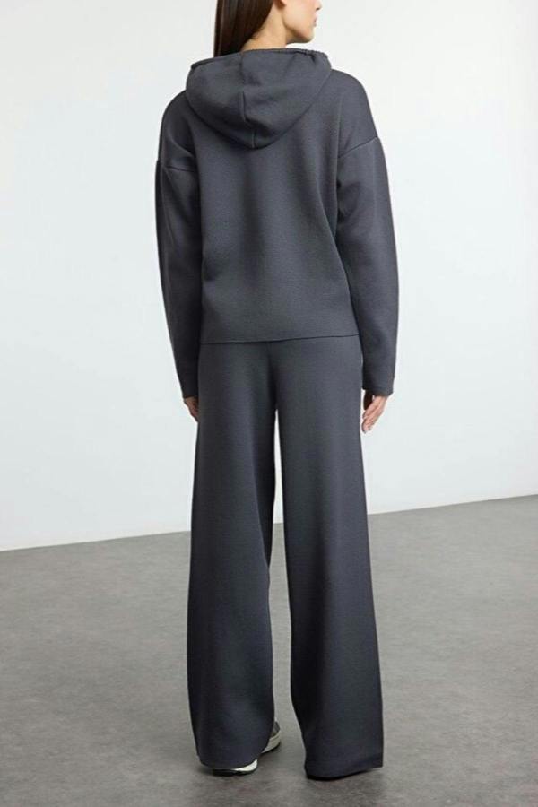 WOVCOR 2-Piece Hooded Knit Top & Pants Set