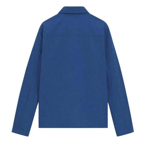 Hugo Mens Logo Cotton Overshirt - Medium Blue - 