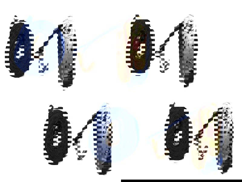 Ratchet Tie Down Straps 35MM 3T 6M X2 (Heavy Duty Cargo Trailer Lashing Ton J Hook)