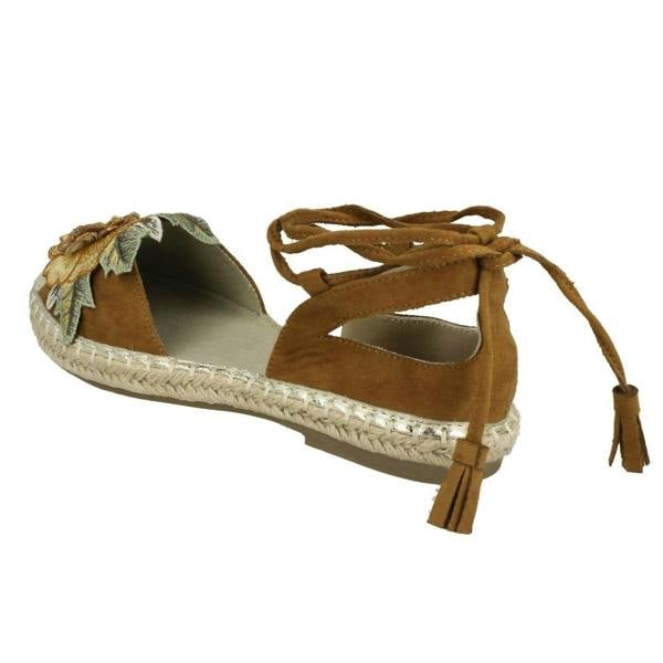 Spot On Ladies Spot On Ankle Tie Up Espadrilles F2263