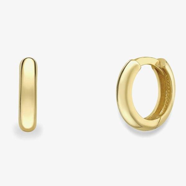 T. H. Baker 9ct Gold Small Huggie Hoop Earrings 120525128837
