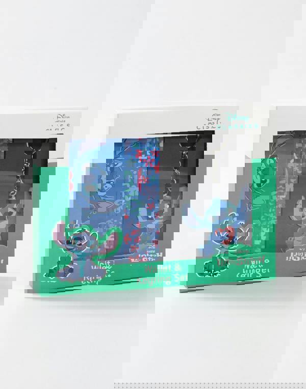 Lilo & Stitch Womens Blue Cardholder & Keyring Wallet Gift Set (One Size)