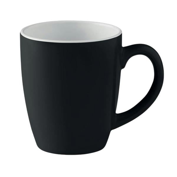 MidOcean Trent Coloured Ceramic Mug - Black/White - 