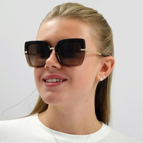 Dolce & Gabbana Sunglasses DG4373 325613 Top Havana on Transparent Brown Brown Gradient