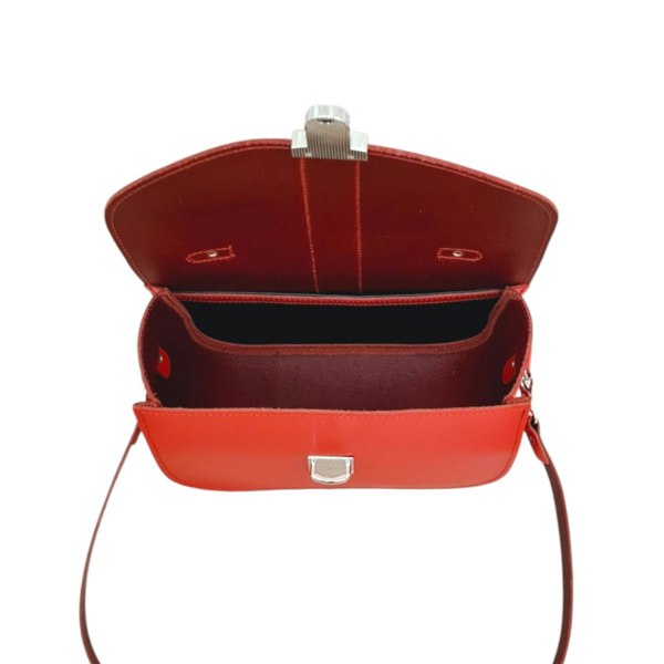 Zatchels Olympia Handmade Leather Bag - Pillar Box Red