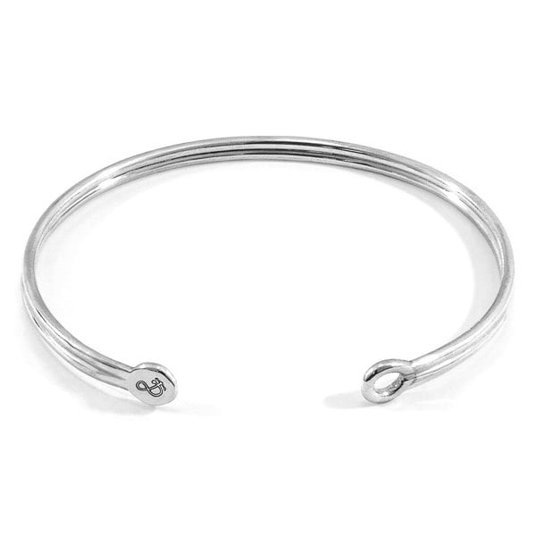 Anchor & Crew Bartlett Inline Midi Geometric Silver Bangle