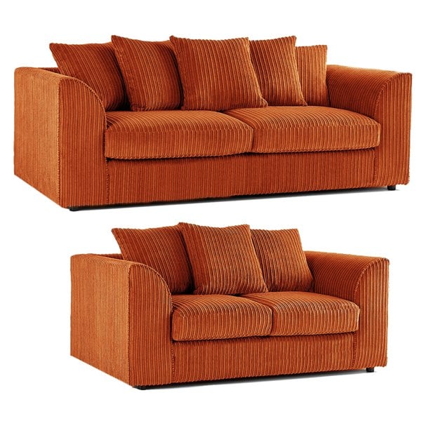 Furnishings For Less Luxor Full Jumbo 3 + 2 Seater Sofa Set - Scatter Back