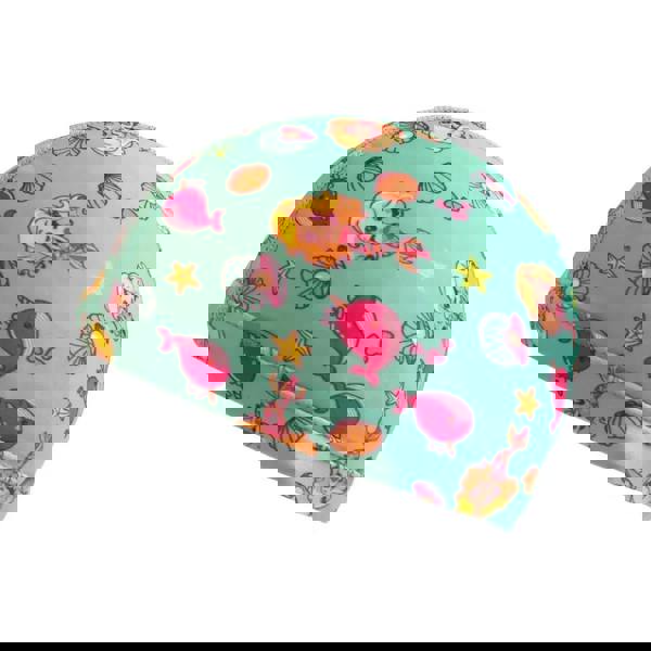 Vibrant mermaid junior fun patterns Lycra swim cap in neoprene