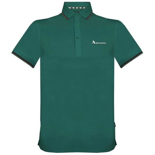 Aquascutum Brand Logo Polo Shirt - Green