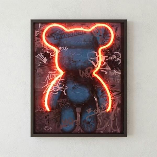 Garden Greatness Street Bear Design Neon Light Wall Art