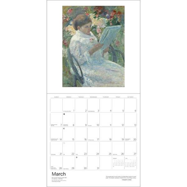 The Reading Woman Calendar 2027, Wall Calendars, Month To View, History & Literature, Gift