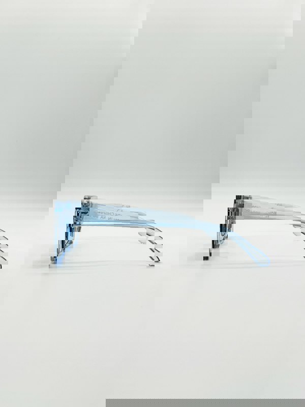 SVNX Square Frame Sunglasses in Translucent Blue with Brown Lenses