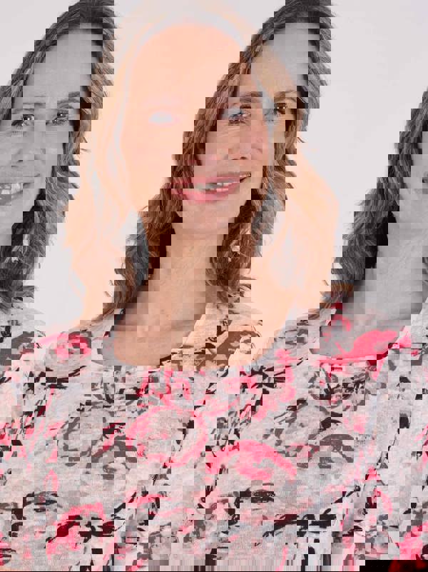 TIGI Rose Bloom Printed Top