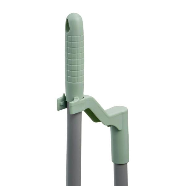 JVL Long Handle Dust Pan And Brush Set - Green