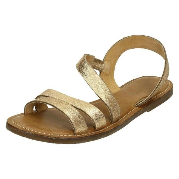 Leather Collection Ladies Leather Collection Flat Y Strap Slingback Mule