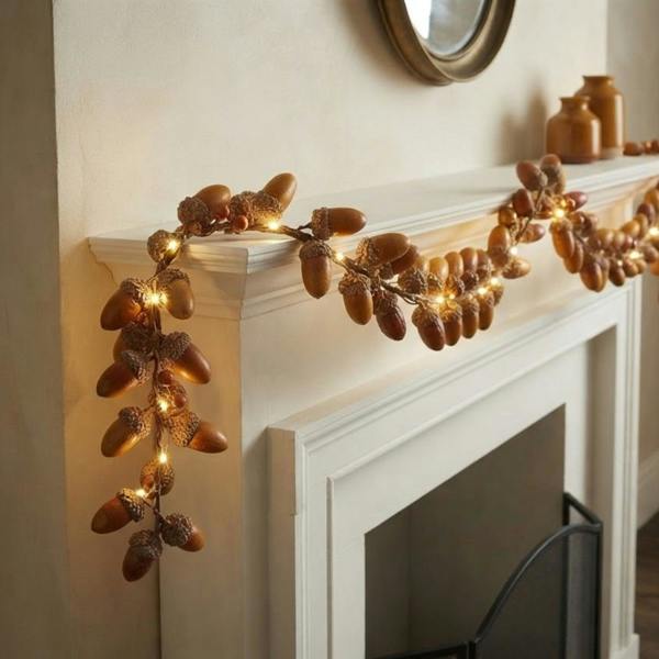 Garden Greatness 1M Autumn Harvest LED Acorn Garland