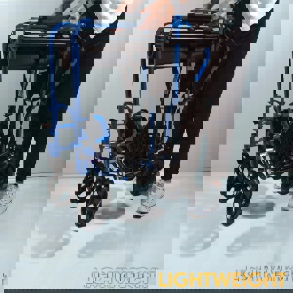 Aidapt Aluminium Compact Transport Wheelchair Blue