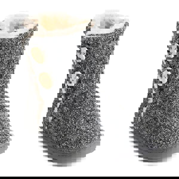 VIVA Polar Women's Memory Knitted Faux Fur Rubber Sole Winter Slippers