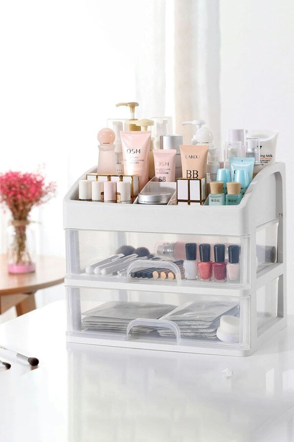 Living and Home Cosmetics Desktop Case Storage Box Multi-layer