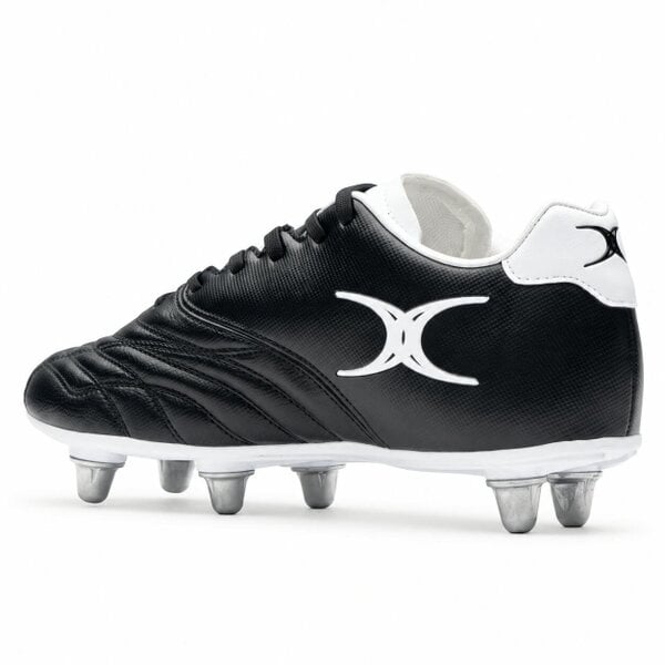 Gilbert Junior Icon 6S Rugby Boots SG Soft Ground Black