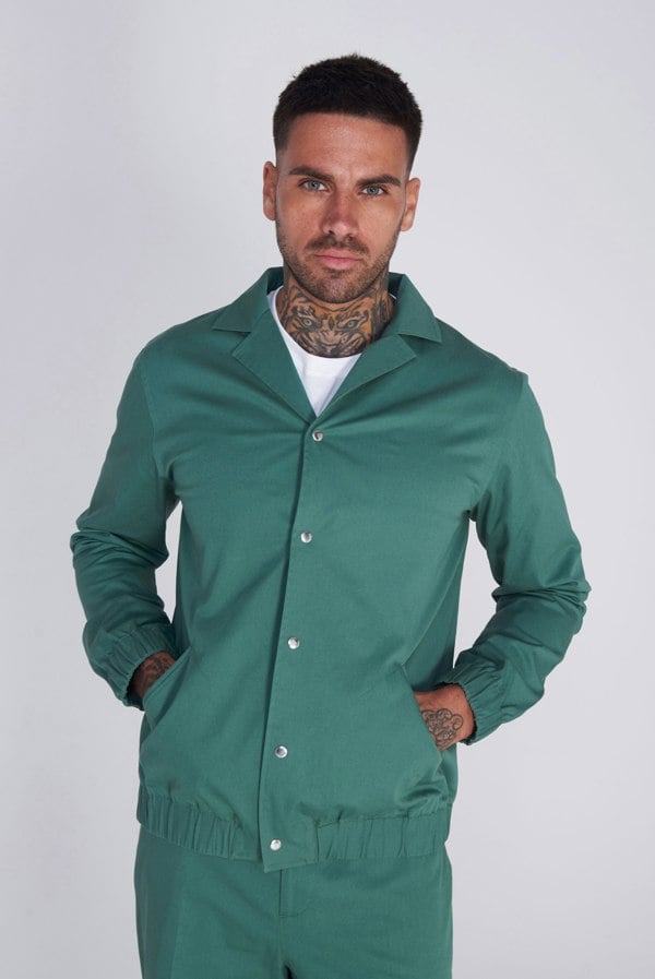 Harry Brown London Cadiz Shacket Cotton Jacket - Green