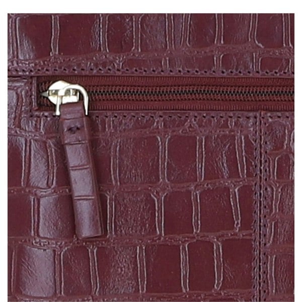 Ashwood Curve Zip Top Leather Cross Body Bag : CURVE