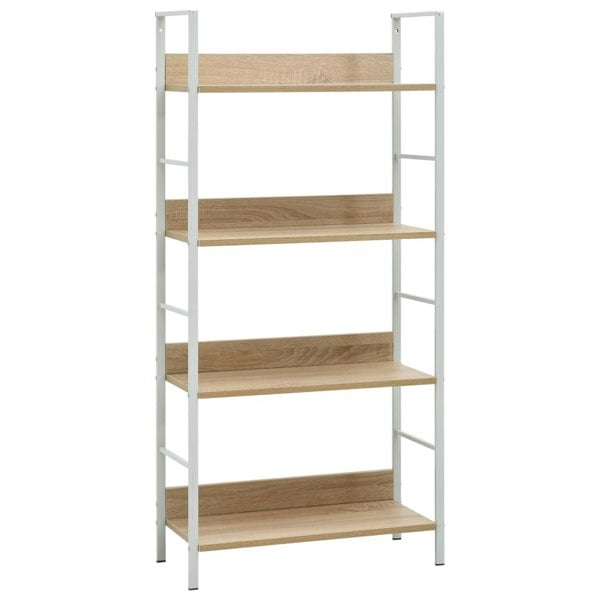 Berkfield 4-Layer Book Shelf Oak 60x27.6x124.5 cm Engineered Wood
