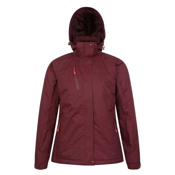 Mountain Warehouse Women's Bracken Extreme 3 in 1 Waterproof Jacket - Burgundy