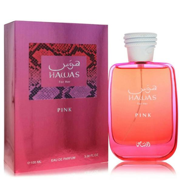 Rasasi Hawas Pink by Rasasi Eau De Parfum Spray 3.38 oz for Women 100 ml