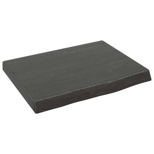 Berkfield Wall Shelf Dark Grey 40x30x4 cm Treated Solid Wood Oak