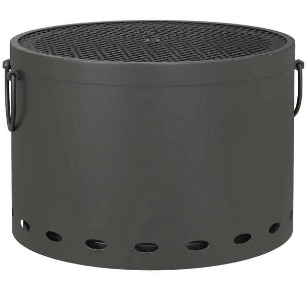 Smokeless Fire Pit, 38cm Portable Wood Burning Firepit with Spark Screen and Poker, Low Smoke Camping Bonfire Stove for Garden Patio Picnic