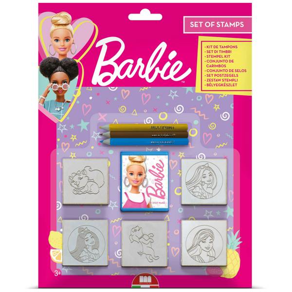 Barbie Blister Pack 5 Stamps – Kids Craft & Stationery Set