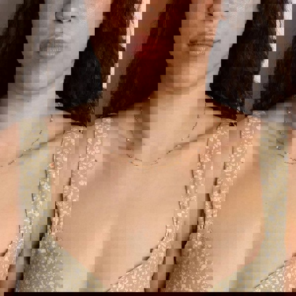 T. H. Baker 9ct Yellow Gold Freshwater Pearl & Ball Necklace GN367W