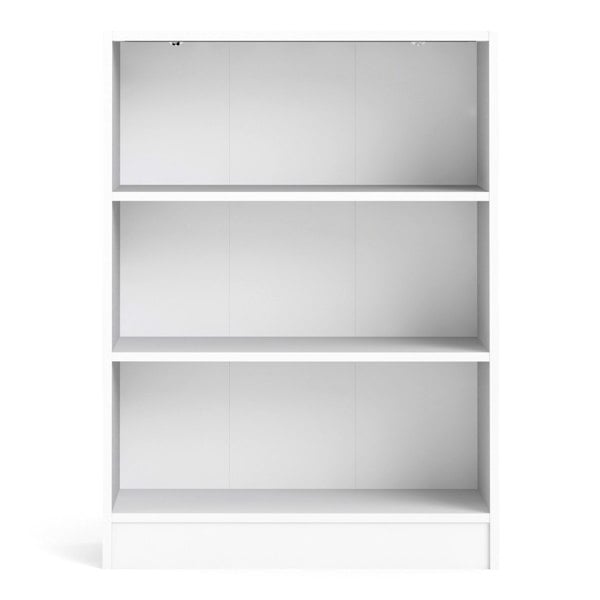 Furniture To Go Basic Low Wide Bookcase (2 Shelves) in White
