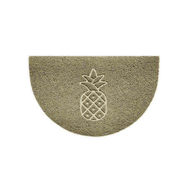 Nicoman Pineapple Embossed Halfmoon Indoor/Sheltered Outdoor Spaghetti Doormat