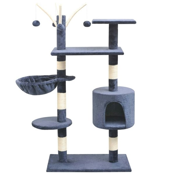 Berkfield Cat Tree with Sisal Scratching Posts 125 cm Dark Blue