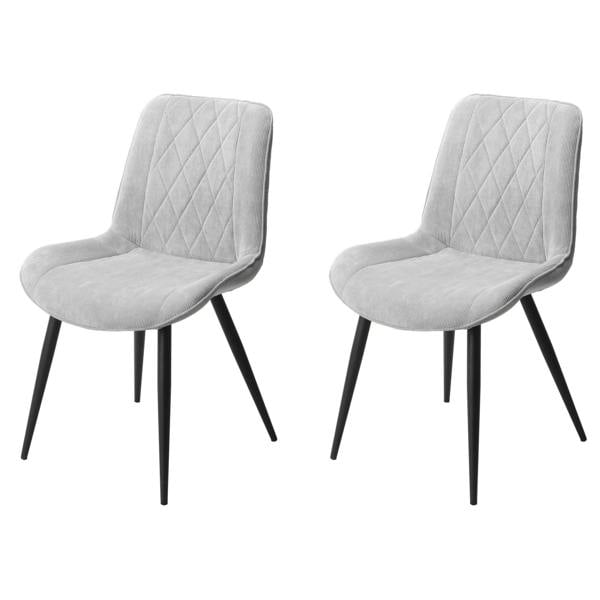 Core Products Pair of Aspen Diamond Stitch Upholstered Fabric Chairs