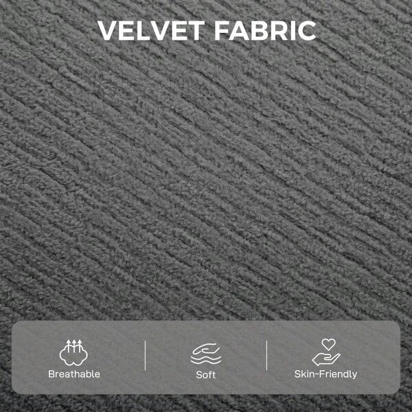 3 Seater Sofa with Lift-Up Storage, 228cm Comfy Velvet Couch with Wide Deep Seat, Dark Grey
