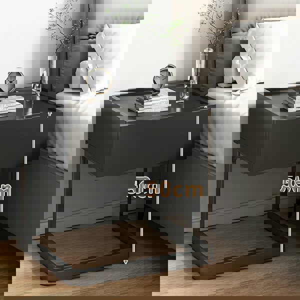 Romina Dark Bedside Table-Weilai Concept-Weilai Concept