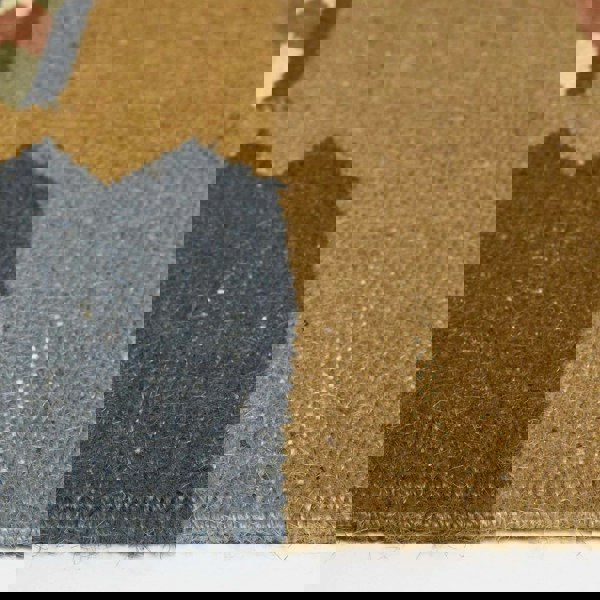 HOMESCAPES Lundi Orange & Blue Kilim Cotton & Jute Rug