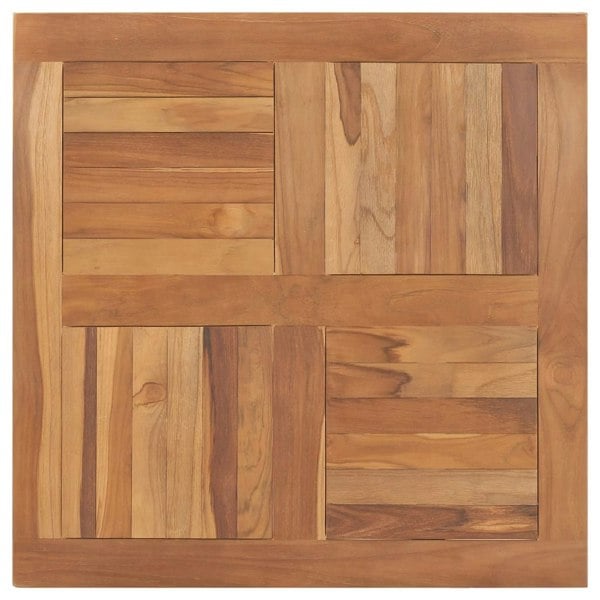 Berkfield Table Top Solid Teak Wood Square 80x80x2.5 cm