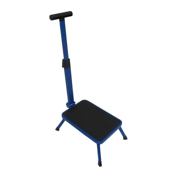 Aluminium Single Folding Step with Support Handle (Caravan Motorhome Collapsible Foldable Platform)