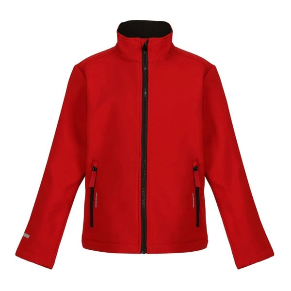 Regatta Boy's Ablaze 2 Layer Soft Shell Jacket - Classic Red/Black