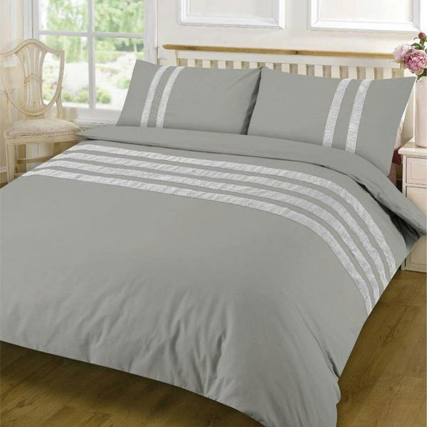 Lace Dia Grey Duvet Cover Set