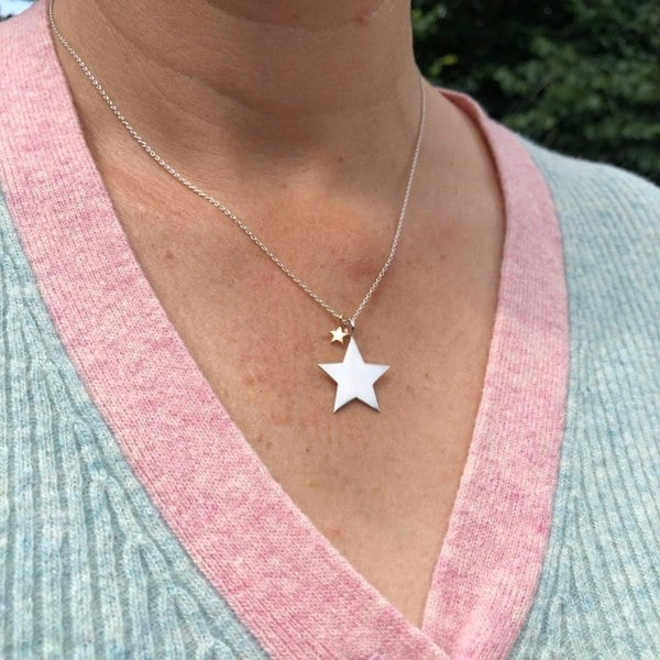 Stunning Star Sterling Silver Necklace - Reeves & Reeves