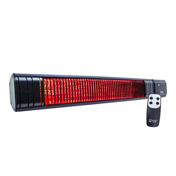 Castle Heaters 2500W Wi-Fi Infrared Patio Heater – Low Glare, Remote Control, IP65 | KMH-25R9