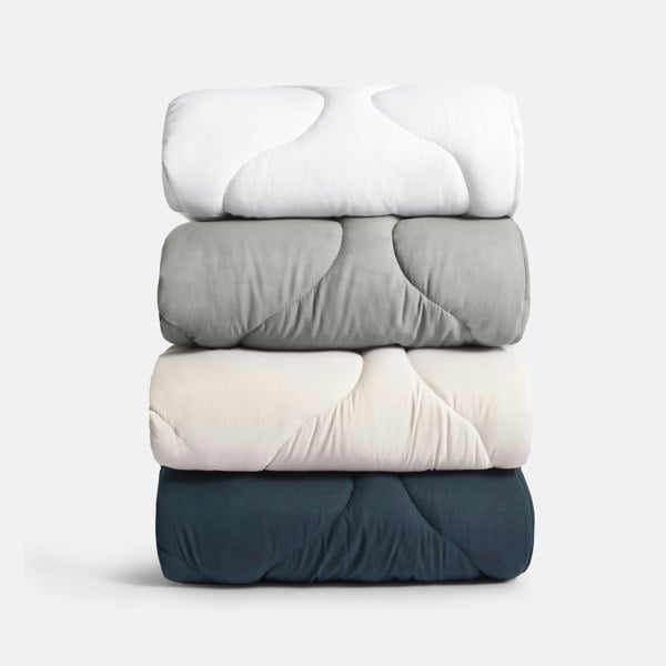 Ethical Bedding Quilted Snuggle Blanket - Wheat