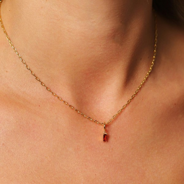 Gold Trip January Birthstone Necklace