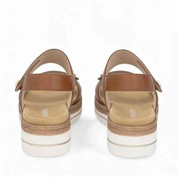 Remonte D0Q59 Ankle Strap Sandals   in  Brown