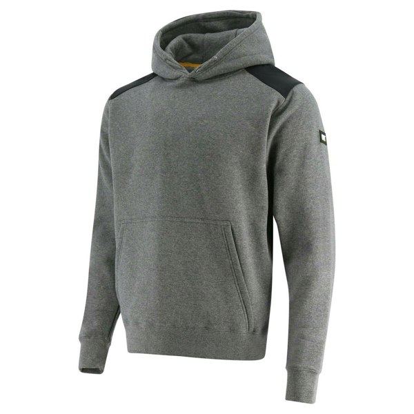 Caterpillar Mens Essentials Hooded Sweatshirt - Dark Heather Grey